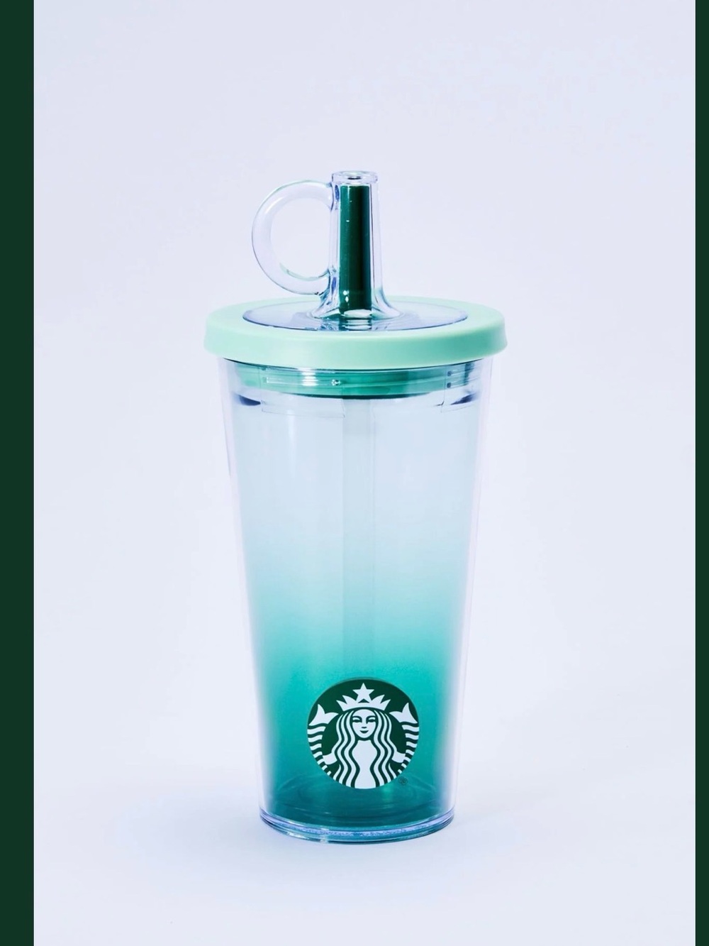 NWT Starbucks Road Trip 16 oz Cold Cup Aqua Gradient Wash Road Trip Collection